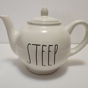 Rae Dunn STEEP White Teapot NWOT